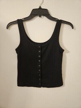 NWT Gap Black Cropped Tank Top Size XS Petite